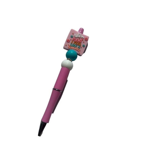 Man‎ I feel like a teacher chunky bead pen - Picture 1 of 2